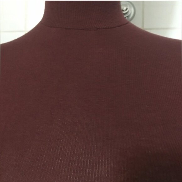 Aritzia Wilfred Only TurtleneckBody-hugging ribbed turtleneck Maroon - Picture 4 of 8
